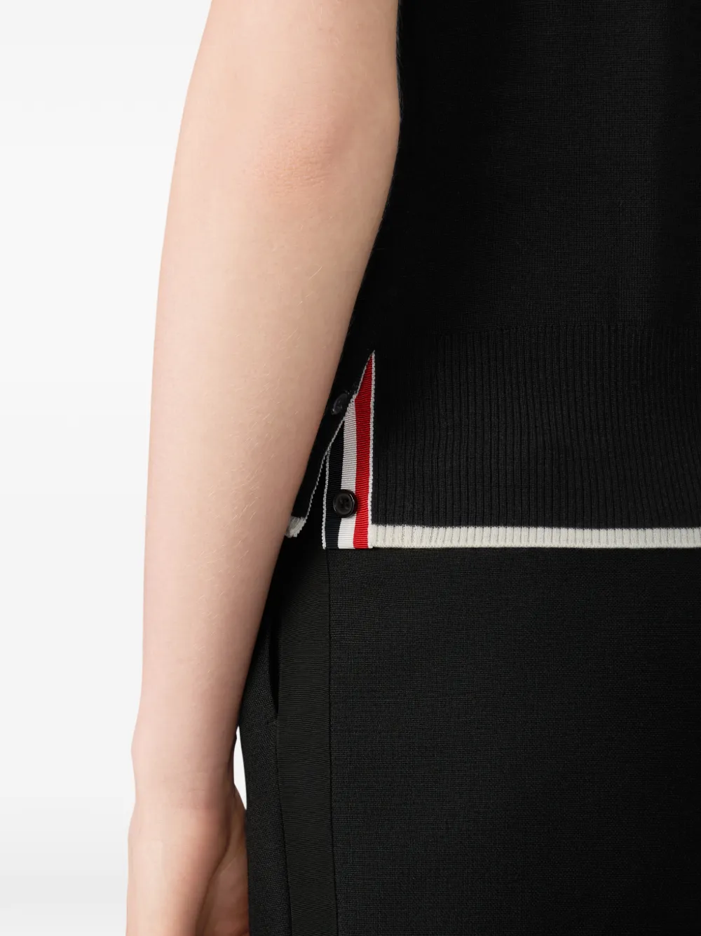 Thom Browne T-shirt met vier strepen Zwart