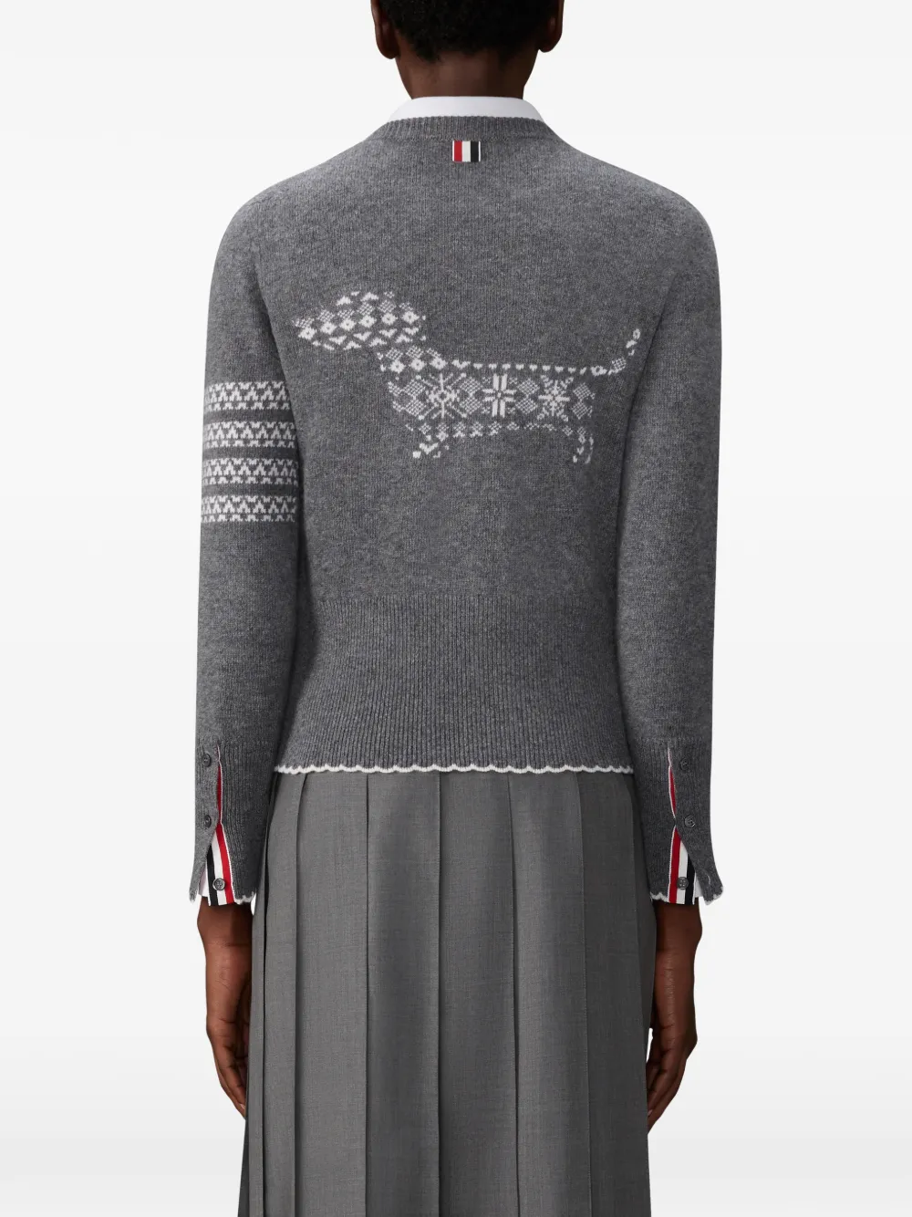  Thom Browne Button-detail Sweater - Grey 