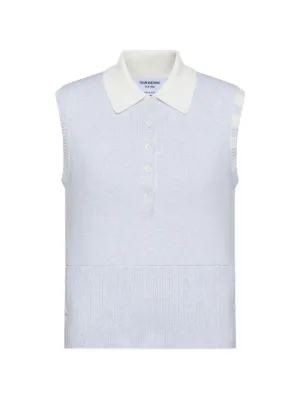 Thom Browne ノースリーブ ポロシャツ | グレー | FARFETCH JP