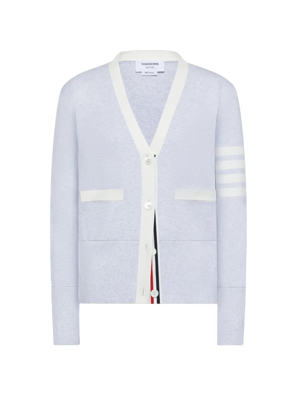 Thom Browne Milano stitch cotton 4-Bar cardigan