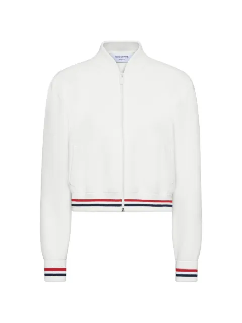 Thom Browne Milano stitch RWB stripe bomber jacket