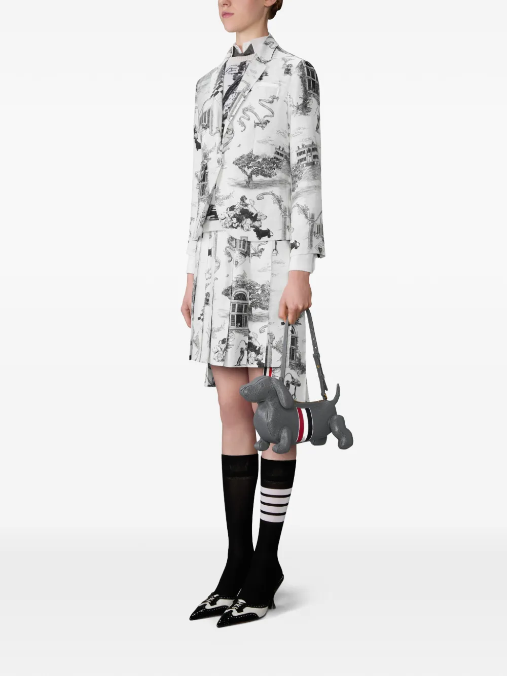  Thom Browne Bandolera Hector Granulada - Gris 