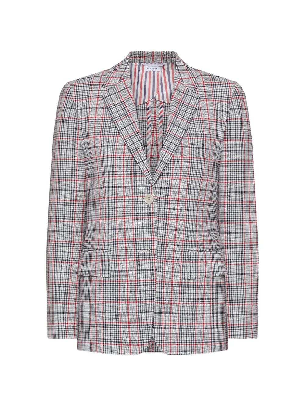 Thom Browne Blazer tartan - Grigio