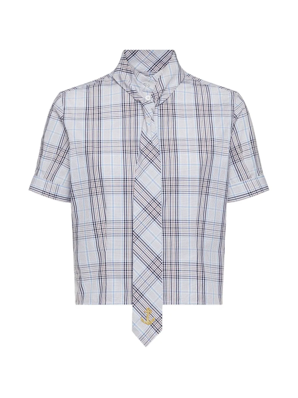 Thom Browne Blusa a quadri - Bianco