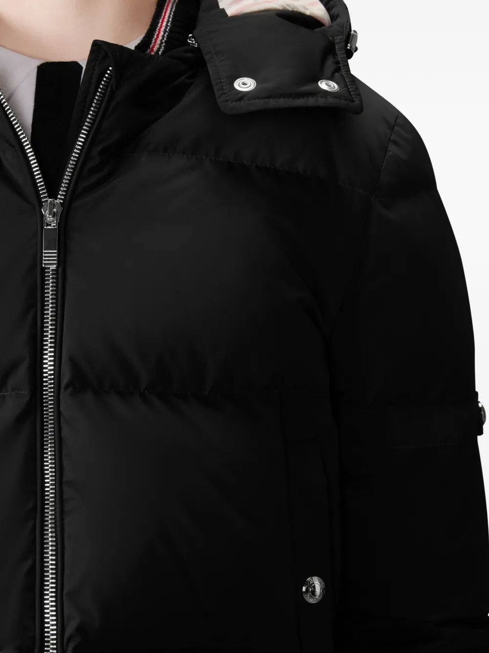 Thom Browne Donsjack met rits Zwart