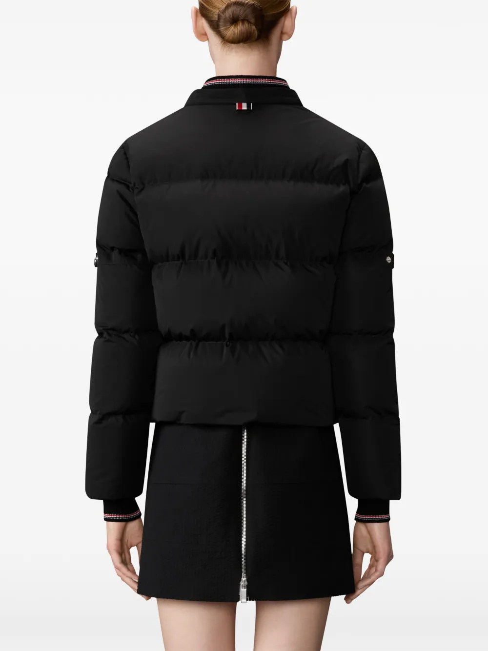 Thom Browne Donsjack met rits Zwart