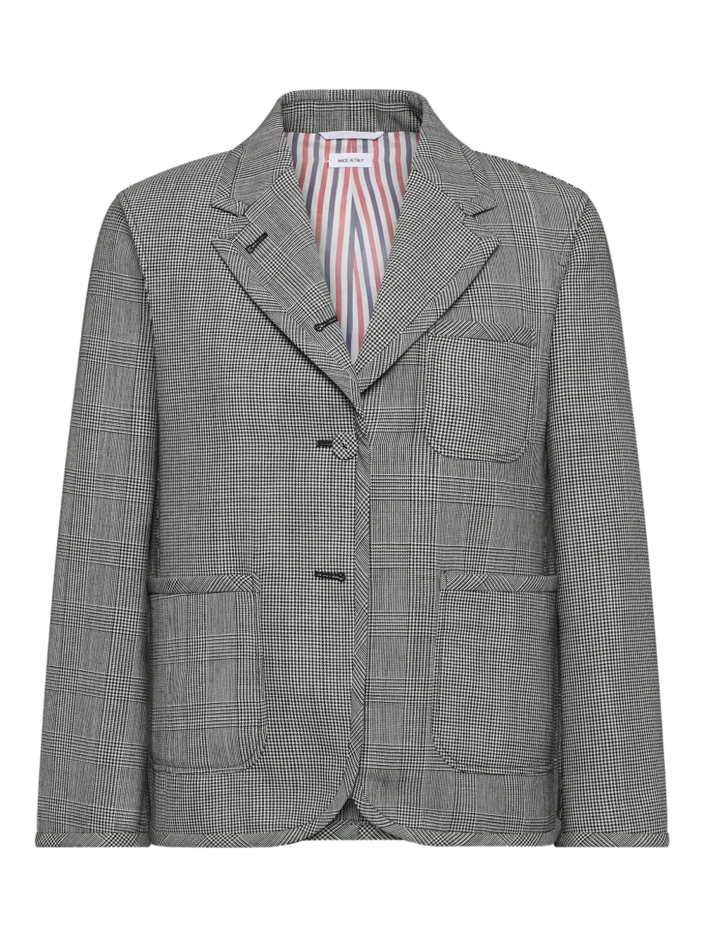 Thom Browne Prince of Whales cropped blazer - Grau