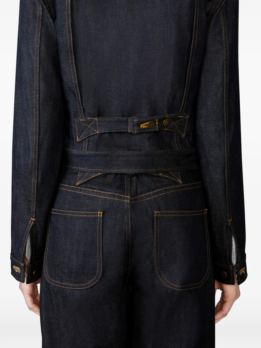 Thom Browne Denim jack met puntige kraag Blauw