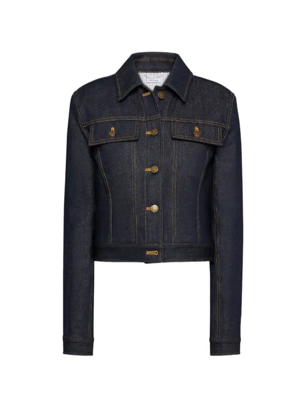Thom Browne Selvedge Denim Shrunken Jacket in Blue