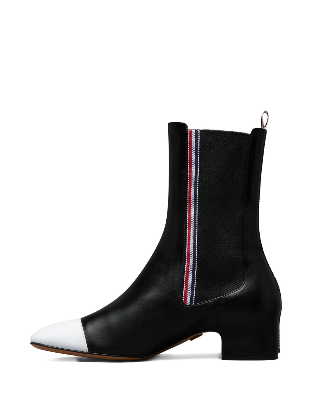 Thom Browne stripe-detail cap-toe chelsea boots Zwart
