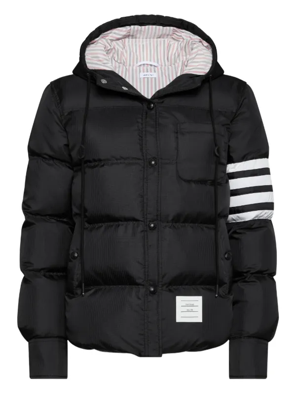 Thom Browne リップストップ 4BAR ジャケット | ブラック | FARFETCH JP