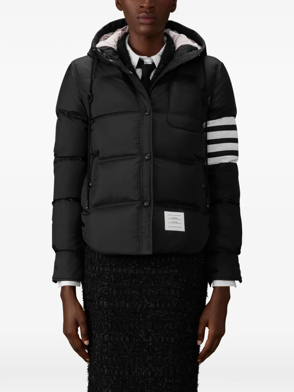 Thom Browne Ripstop 4-bar Jacket - Black 