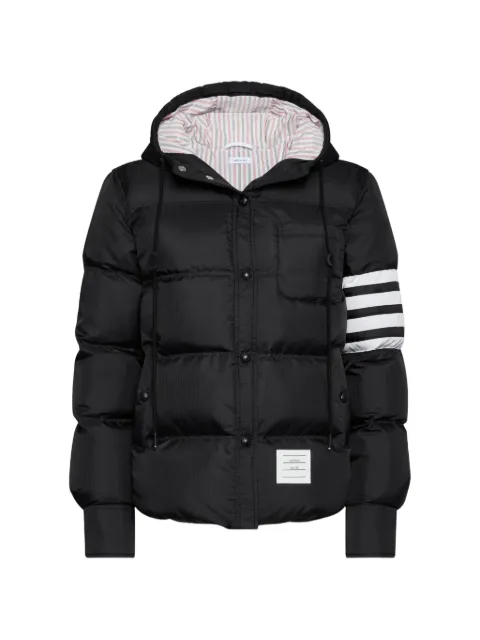 Thom Browne shiny ripstop lightweight down filled 4-Bar jacket