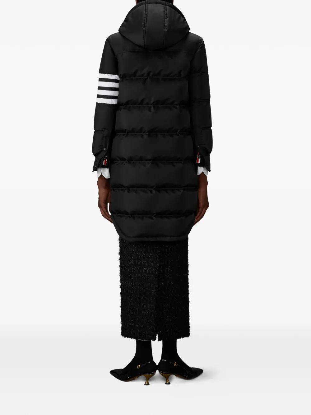 Thom Browne Ripstop 4-bar Parka In Black