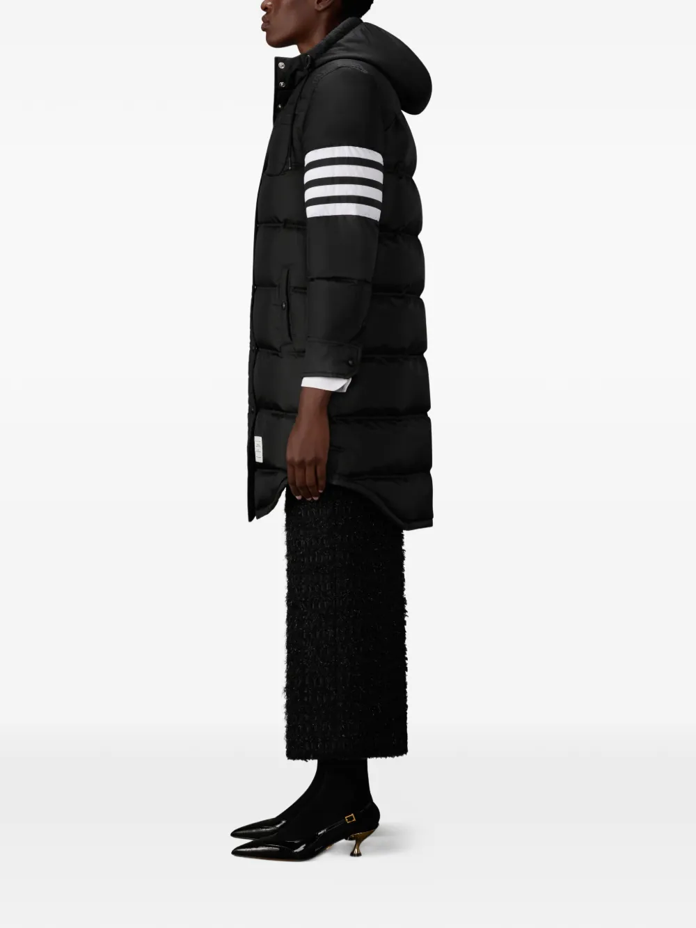Thom Browne Ripstop 4-bar Parka In Black