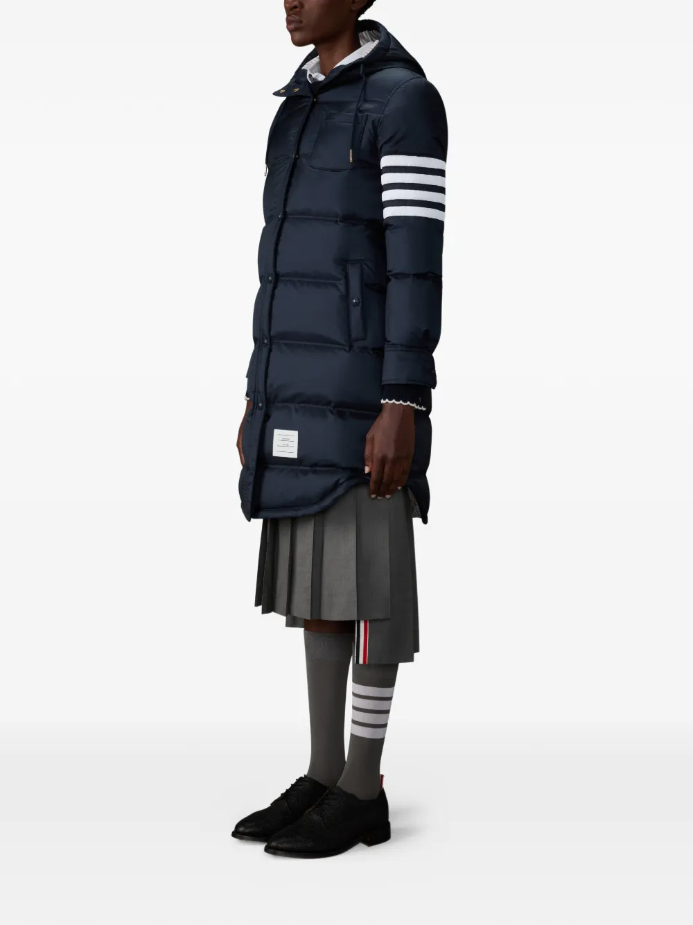  Thom Browne Lightweight 4-bar Parka - Blue 