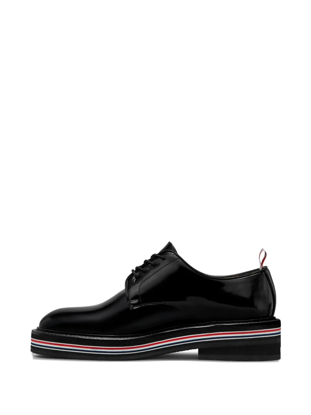 Thom Browne Uniform leren derby schoenen Zwart