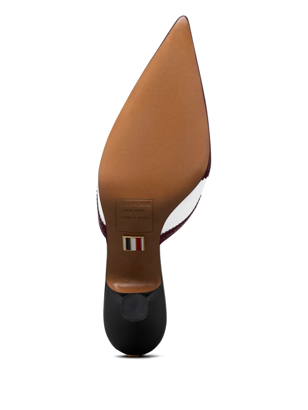 Thom Browne 75mm Shiny Heeled Mules In Multi