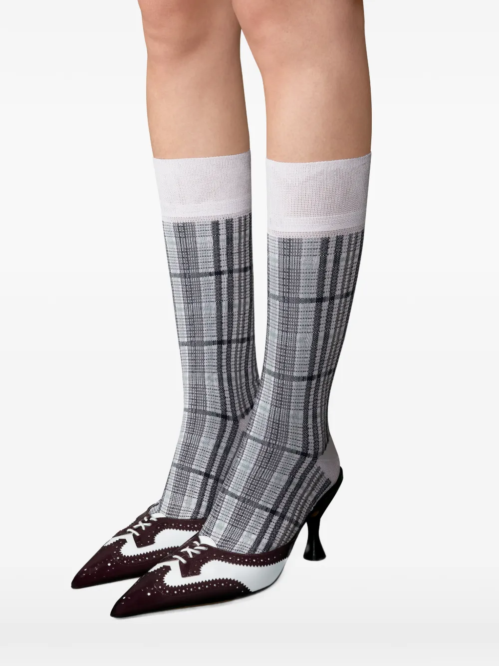 Thom Browne 75mm Shiny Heeled Mules In Multi