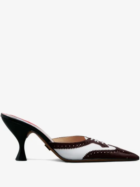 Thom Browne 75mm shiny heeled mules