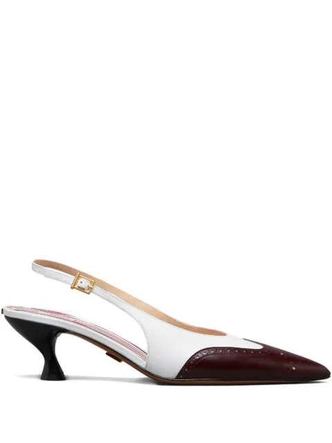 Thom Browne 50mm wingtip slingback pumps