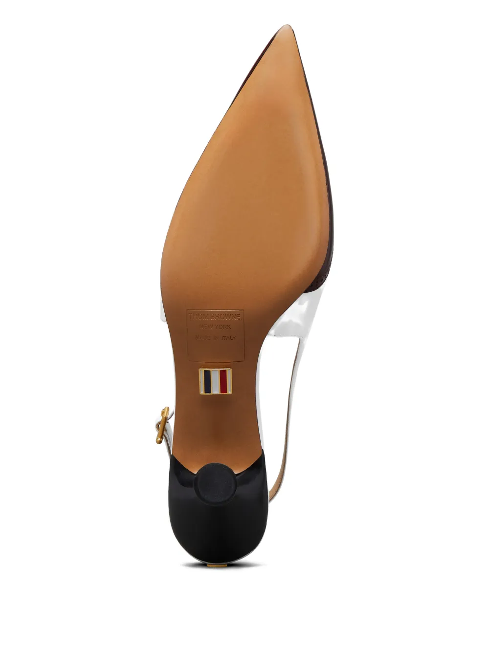 Thom Browne 50mm Wingtip slingback pumps Wit