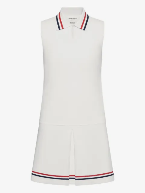 Thom Browne stretch viscose RWB stripe mini tennis dress