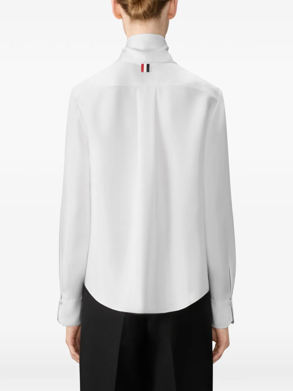 Thom Browne Detachable Collar Twill Shirt In White