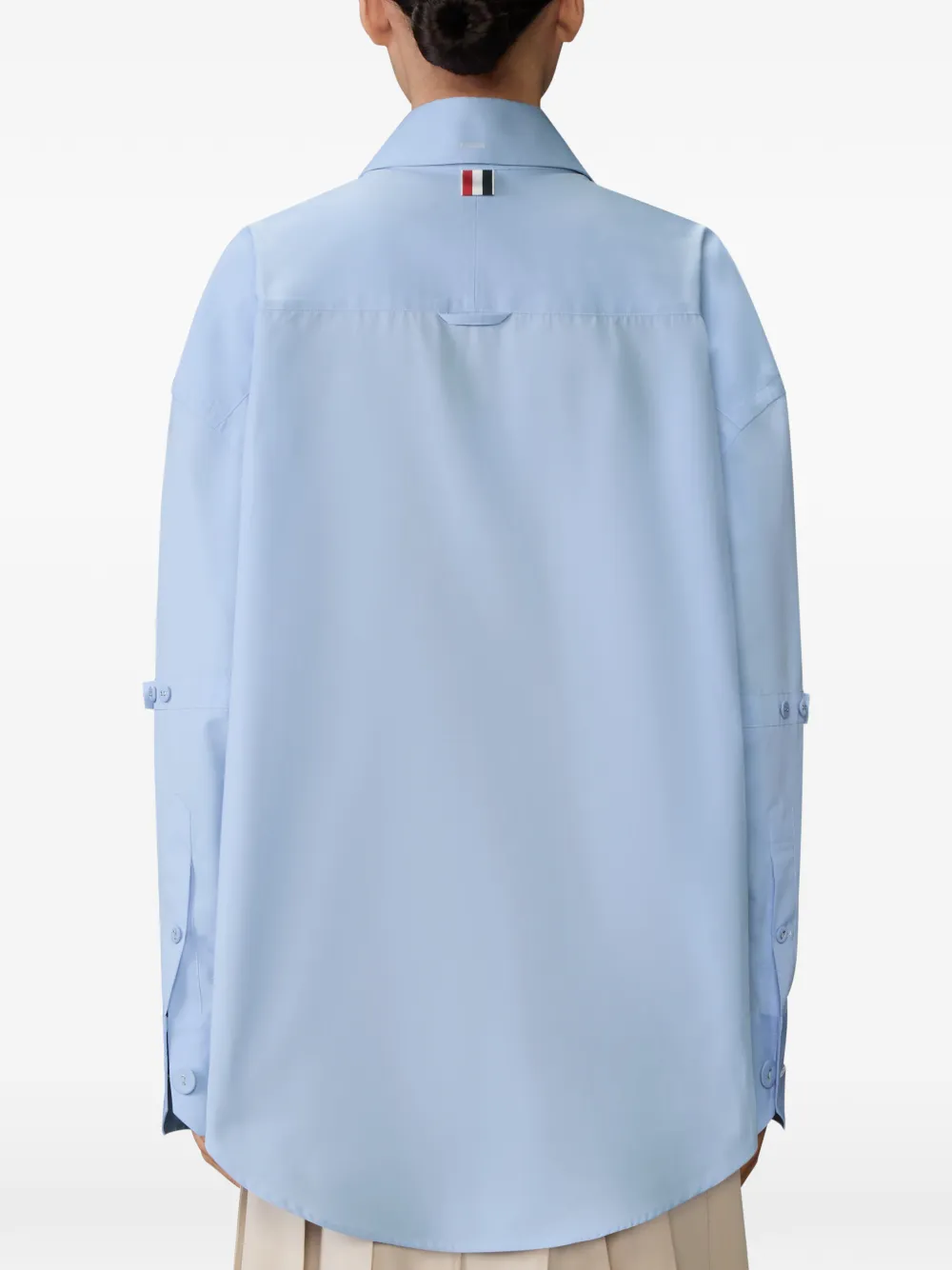 Thom Browne Blouse met geborduurd wapenschild Blauw