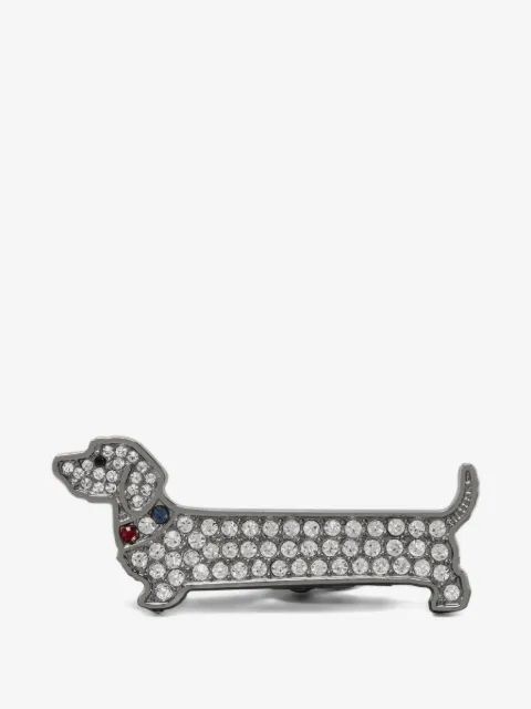 Thom Browne sterling silver crystlal limousine Hector tie bar