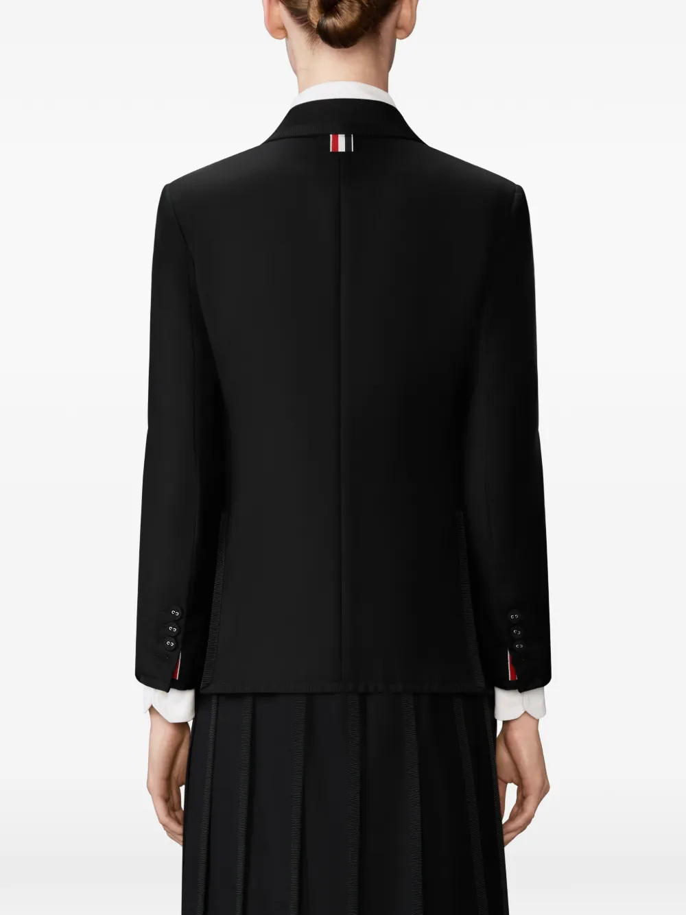 Thom Browne grosgrain twill jacket Zwart