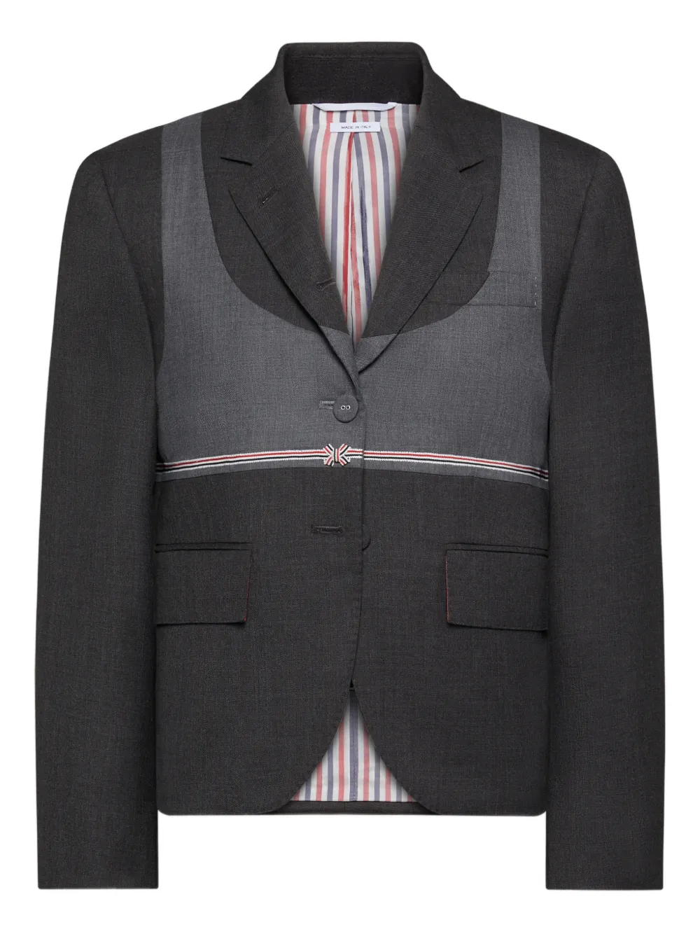 Thom Browne twill trompe-l'œil jacket | Grey | Image 1