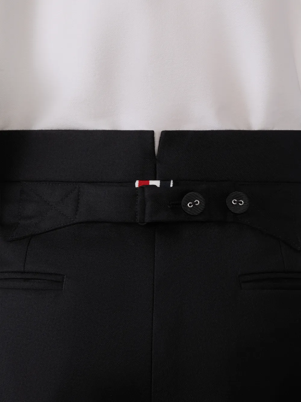 tuxedo stripe wool trousers