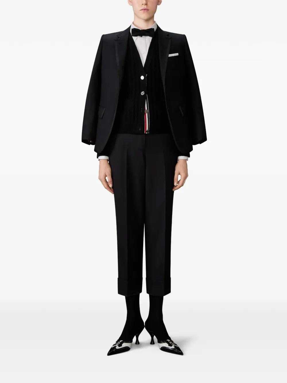 Thom Browne tuxedo stripe wool trousers | Tailored Trousers | Image 2