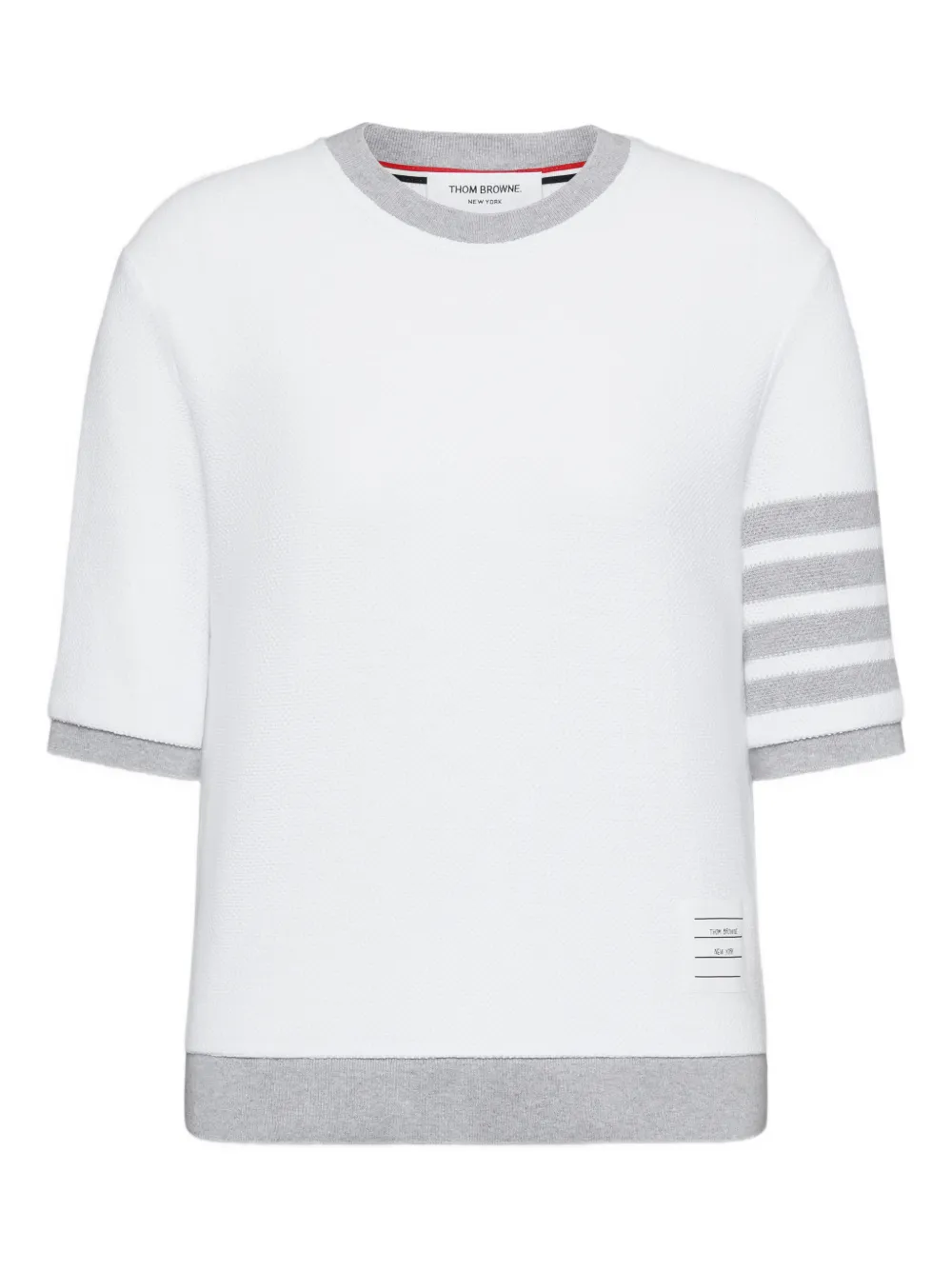 Thom Browne T-shirt con righe - Bianco