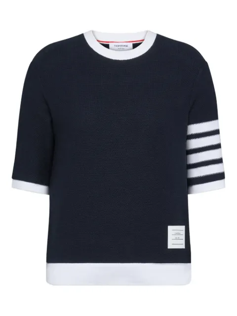 Thom Browne textured 4-bar tee T-shirt