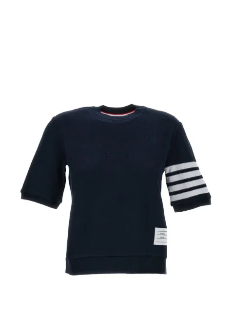 Thom Browne textured cotton piqué 4-Bar tee