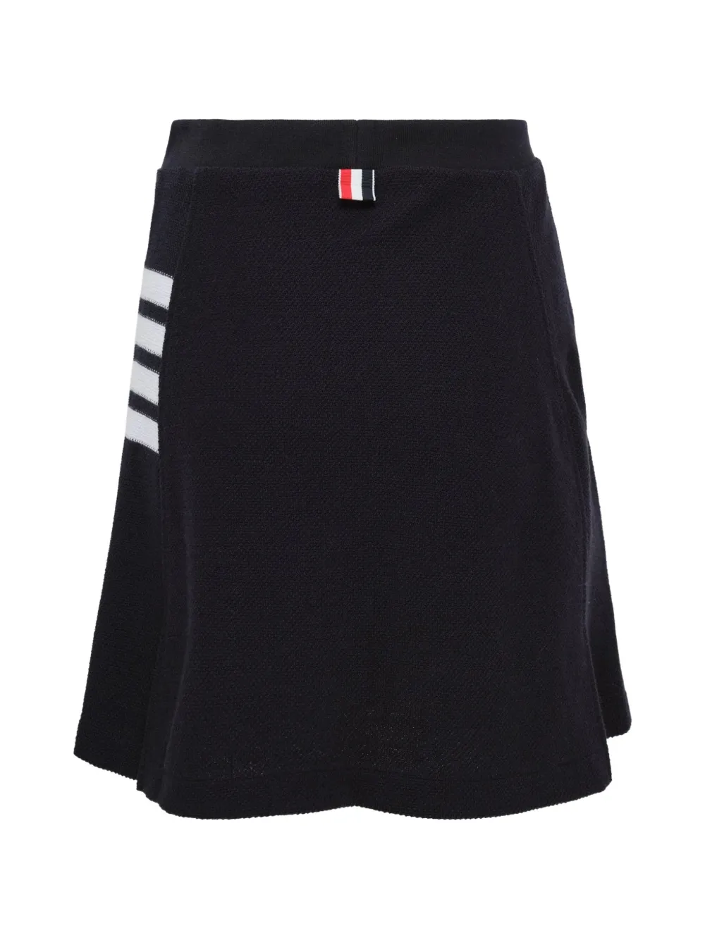 Thom Browne Piqué 4-Bar Box mini-plooirok met textuur Blauw