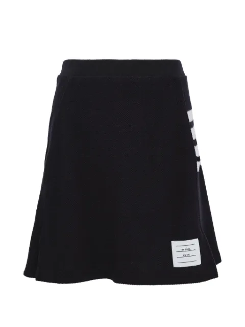 Thom Browne textured piqué 4-bar pleat mini skirt