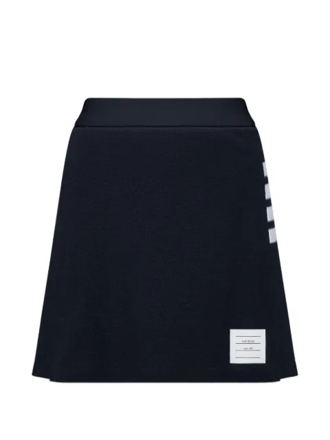 Thom Browne textured piqué 4-Bar box pleat mini skirt