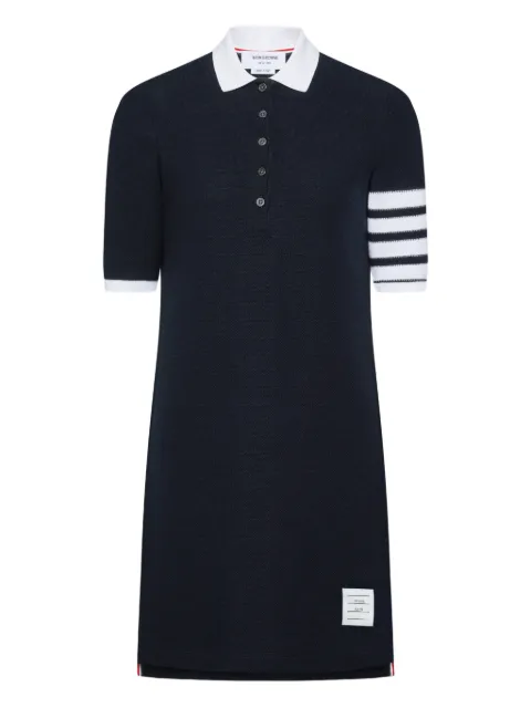 Thom Browne textured pique 4-bar mini polo dress