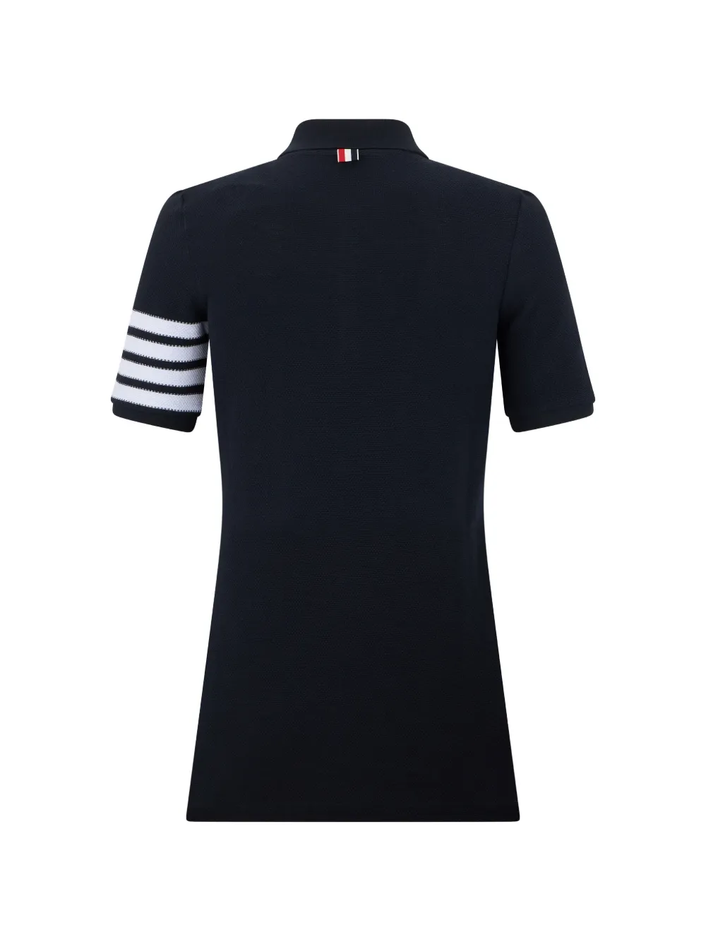 Thom Browne 4-Bar piqué polojurk met textuur Blauw