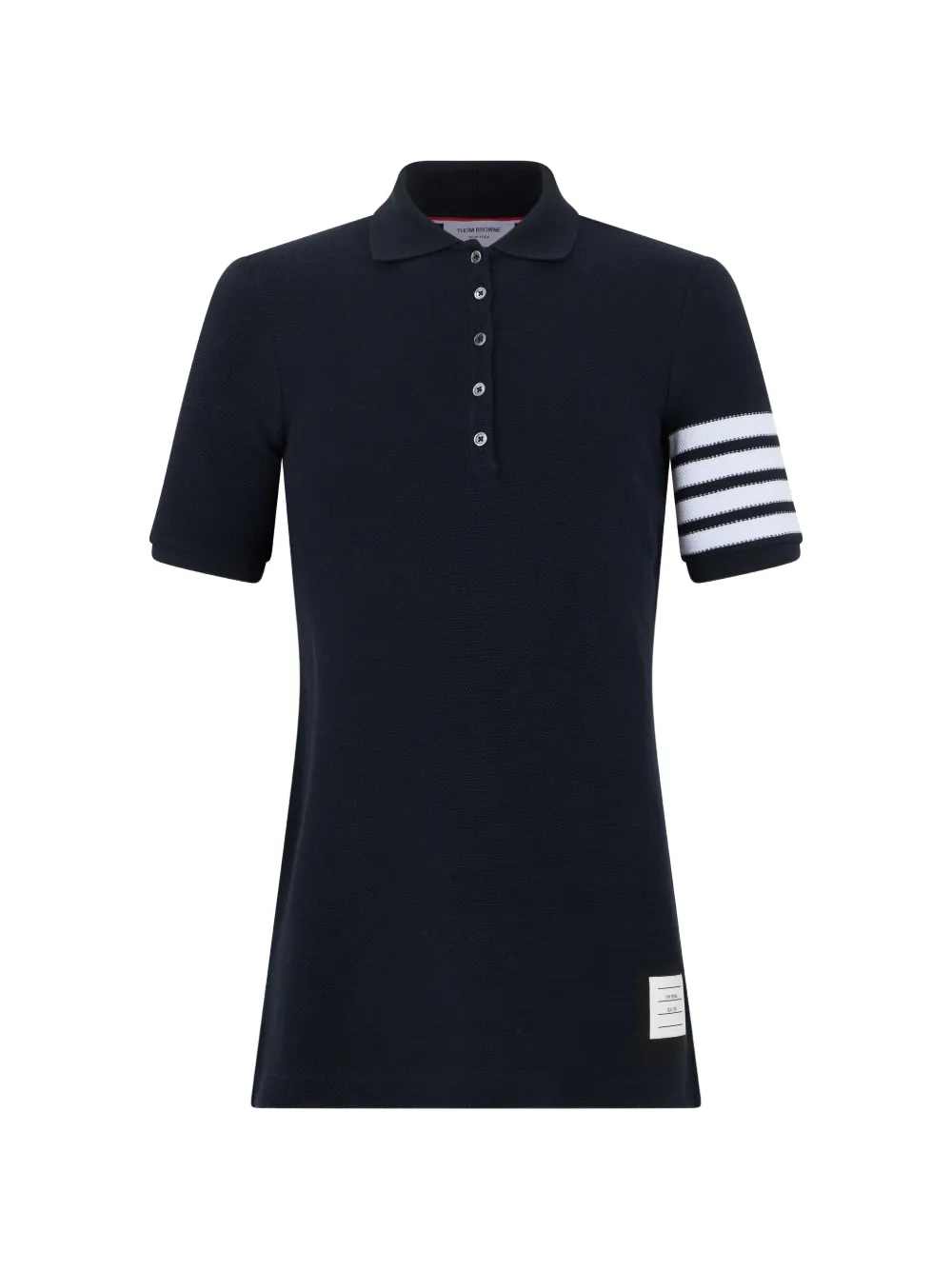 Thom Browne Abito stile polo corto con dettaglio a 4 righe - Blu