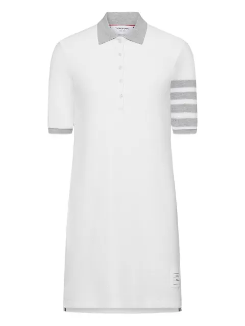 Thom Browne textured pique 4-bar mini polo dress