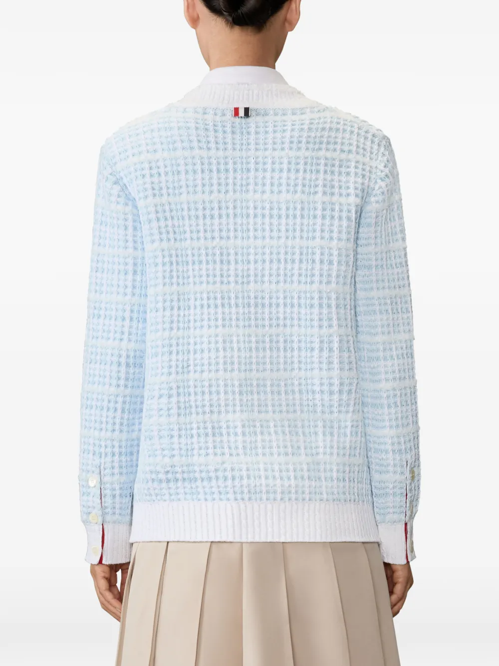 Thom Browne Lang vest met stiksel Blauw