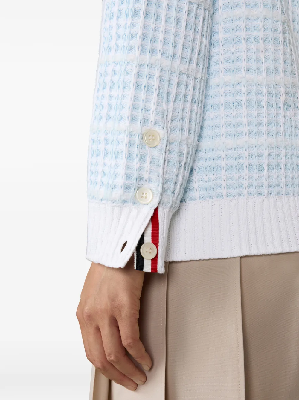Thom Browne Lang vest met stiksel Blauw