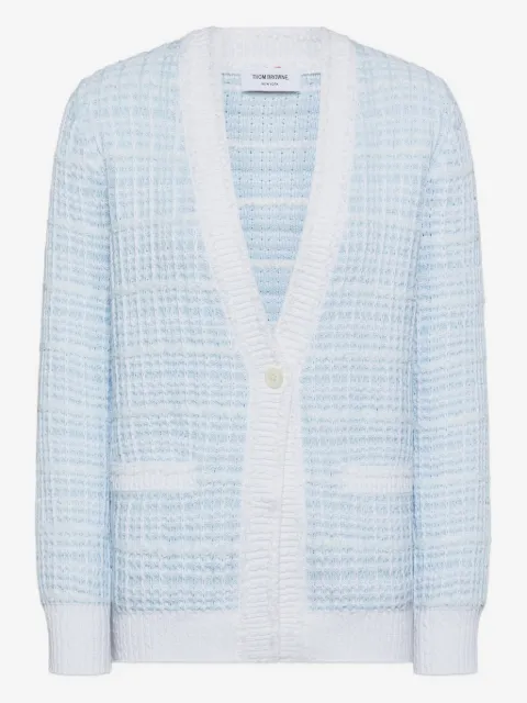 Thom Browne tuck stitch elongated cardigan