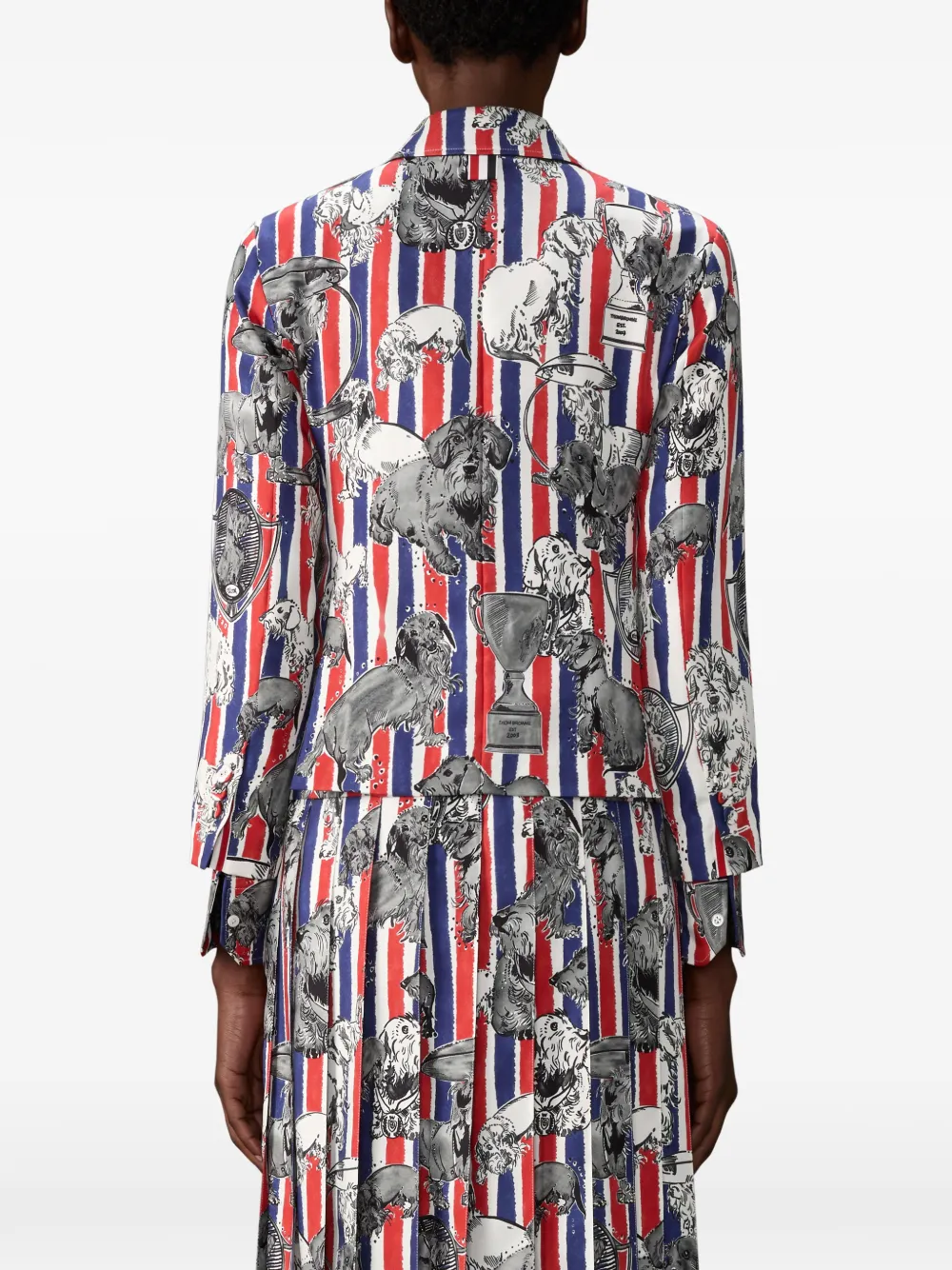 Thom Browne Gestreept toile jack Wit