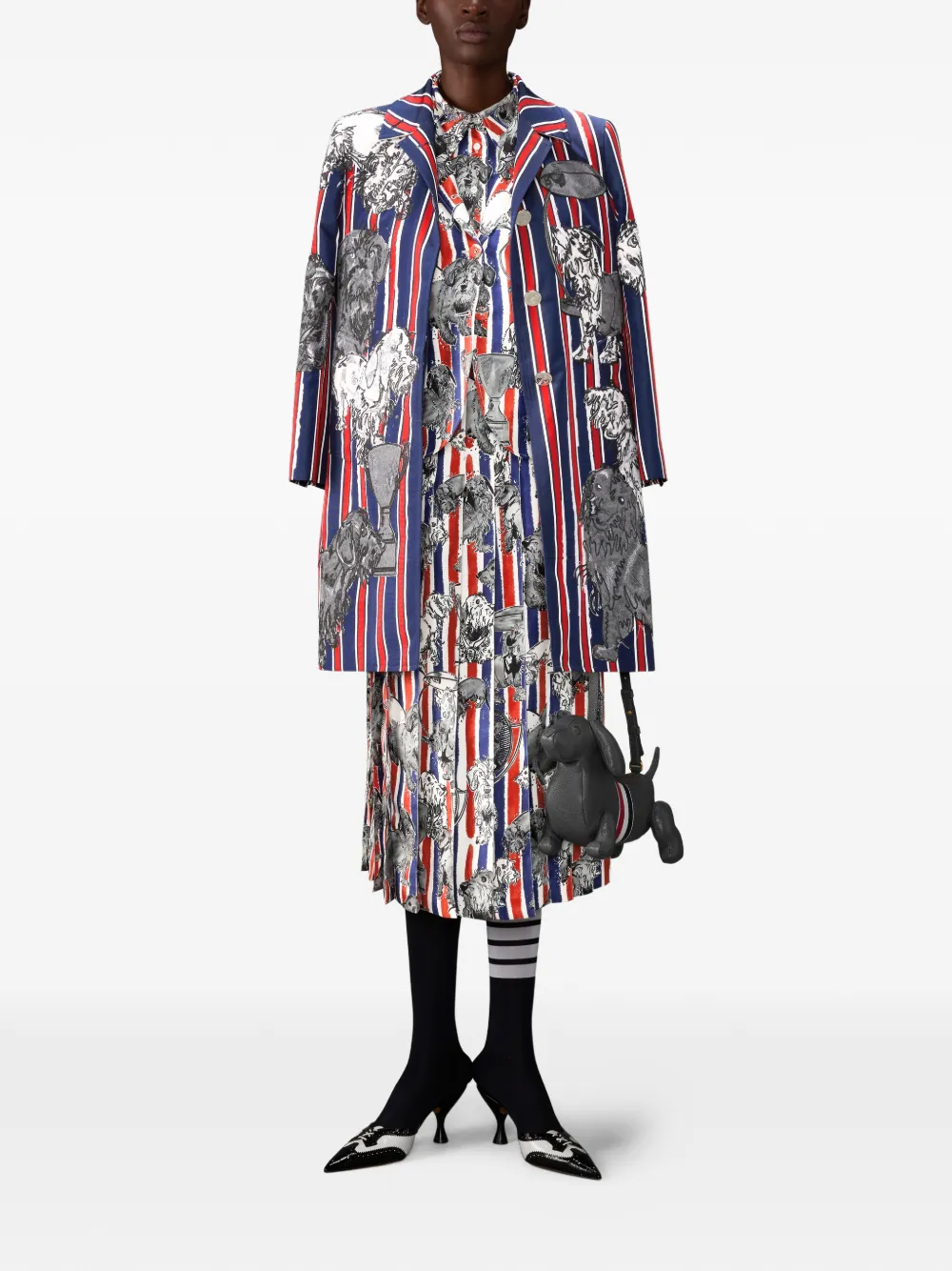 Thom Browne Striped Toile Jacket - White 