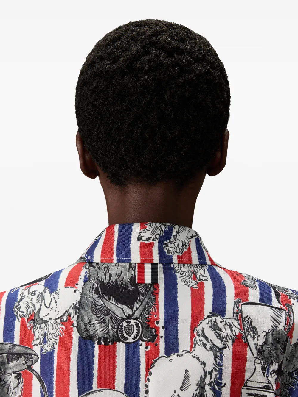 Thom Browne Gestreept toile jack Wit